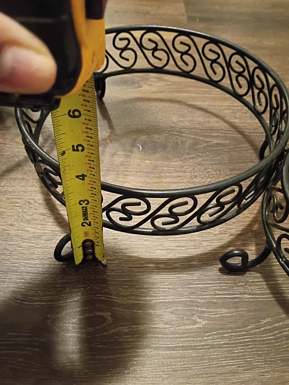 Set of 3 Decorative Metal Plant Stands - Black Scrollwork